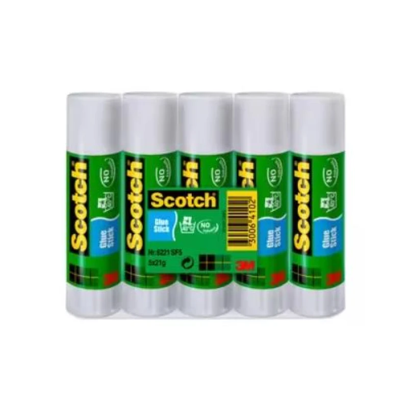 Image of Scotch Permanent Glue Stick 21g (Pack 5) 7100115512