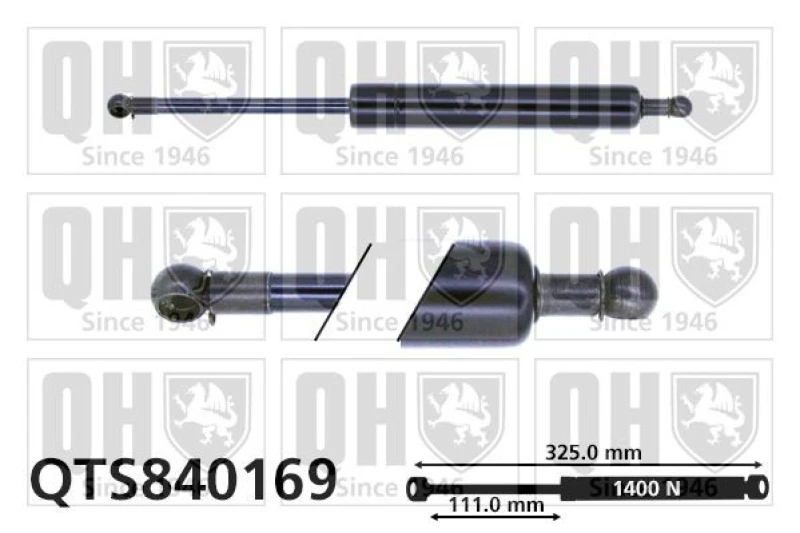 Image of QUINTON HAZELL Tailgate strut QUINTON HAZELL QTS840169