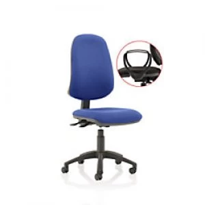 Image of Task Office Chair Eclipse XL III Lever Blue Fabric With Loop Arms
