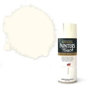 image of Rust-Oleum Painter's touch Heirloom white Satin Multi-surface Decorative spray Paint 400ml