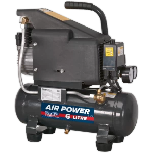 image of Sealey SAC0610E Air Compressor 6 Litre 240v