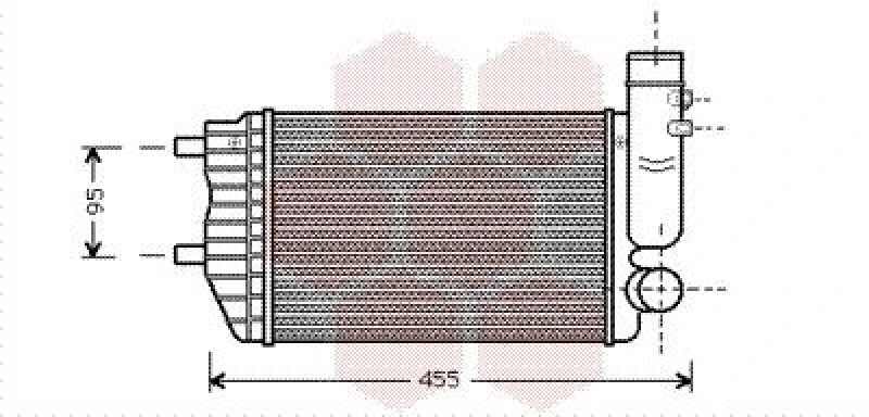 Image of VAN WEZEL Intercooler VAN WEZEL 40004183