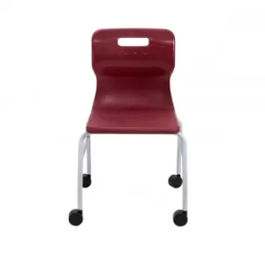 Image of TC Office Titan Move 4 Leg Chair with Castors, Burgundy