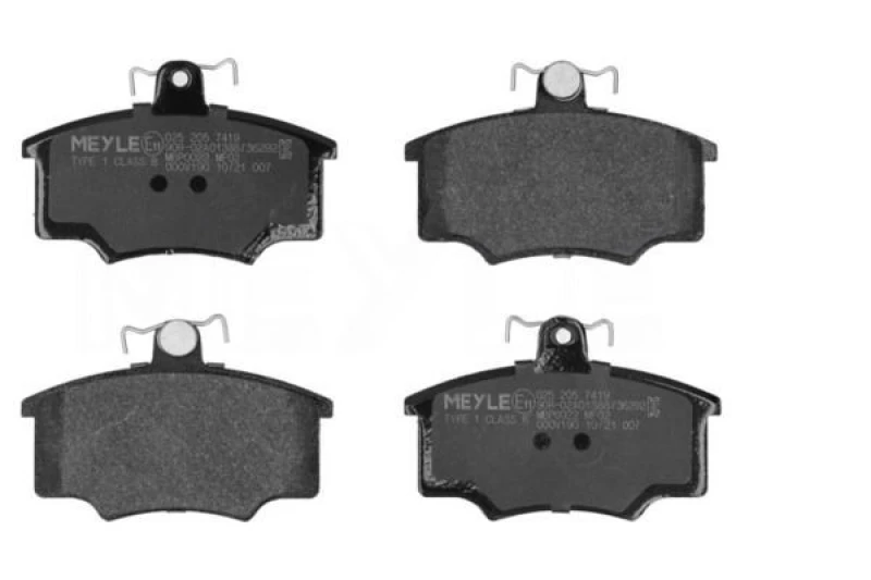 Image of MEYLE 025 205 7419 Brake pad set Front Axle, excl. wear warning contact, Original Quality, with anti-squeak plate Brake Pad Set,disc brake (402)