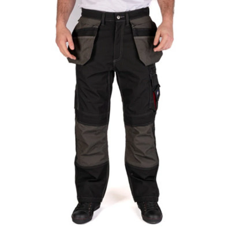 Image of Lee Cooper Workwear Lee Cooper Workwear Men Reflective Trim Holster Pocket Trouser in Black Size: 40S Black 40S Male 5050217236575