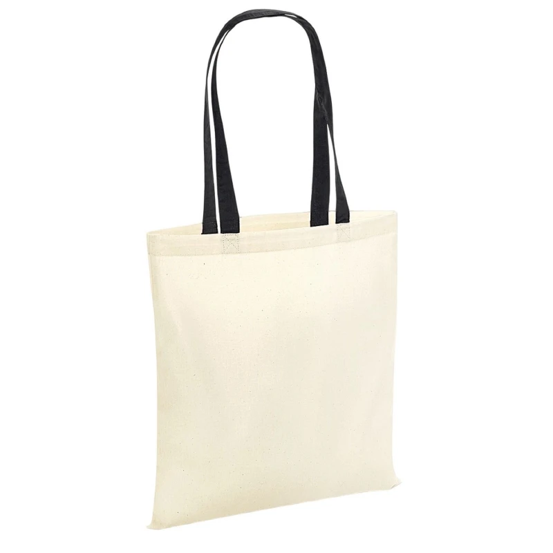 Image of Westford Mill Womens Contrast Handle Tote Bag in Tan Tan Female One Size