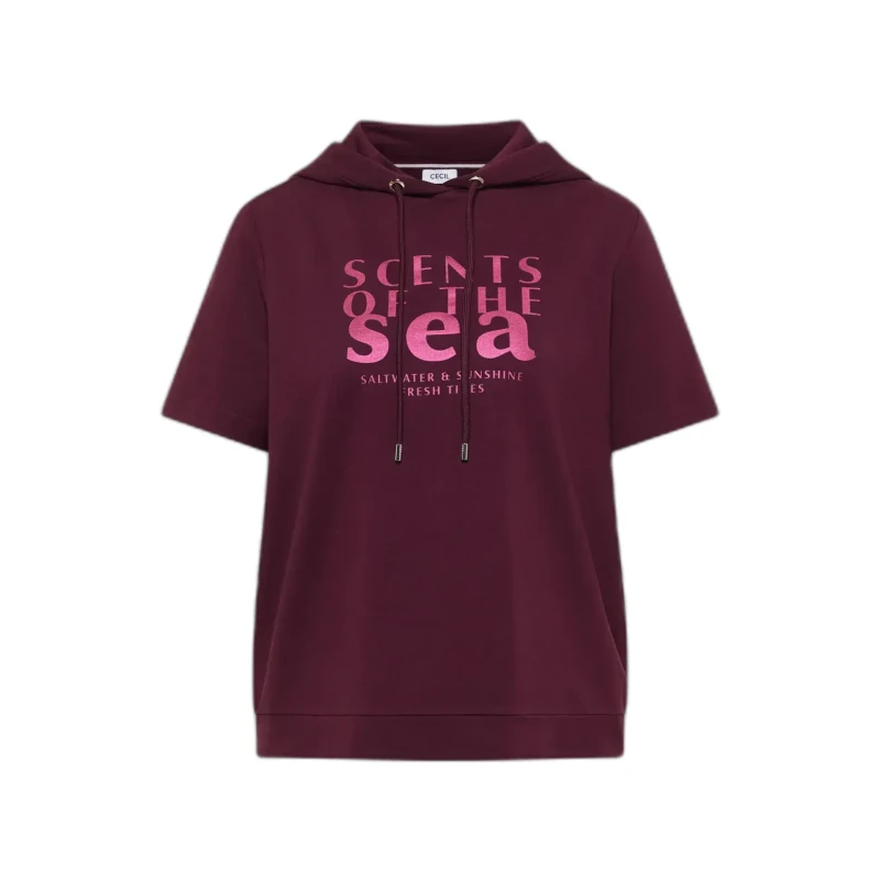 Image of cecil Womens hooded sweatshirt Cecil The Sea Rouge Female M