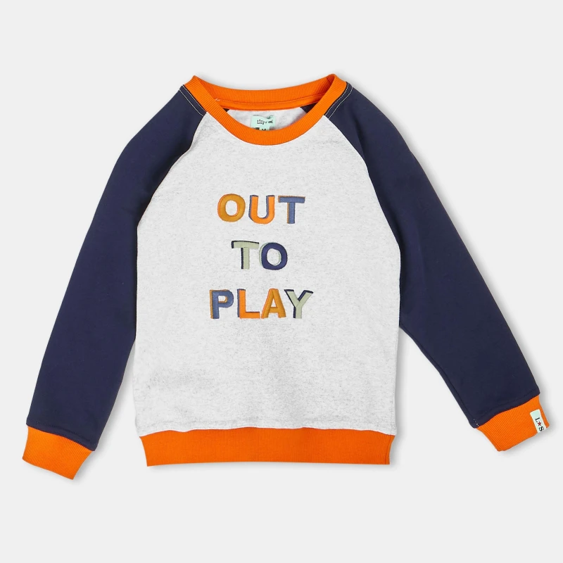 Image of Lilly and Sid Kids Crew Sweatshirt Multi male 0-6 Mnth