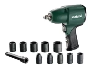 image of Metabo DSSW 360 Set 1/2In Compressed Air Impact Screwdriver Set