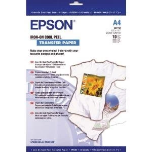 Image of Original Epson Iron on Cool Peel T shirt Transfer Kit A4 10sh