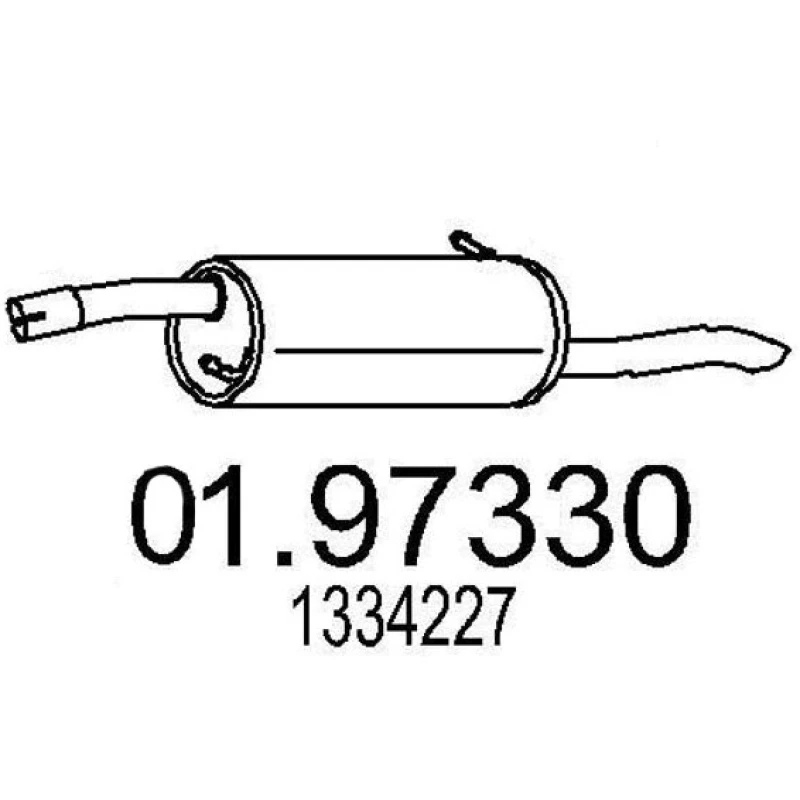 Image of MTS 01.97330 Rear silencer End Silencer (3437)