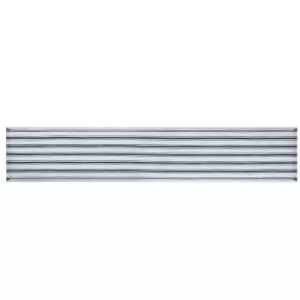 Image of Navy Stripe Cotton and Linen Table Runner, 230 x 34cm