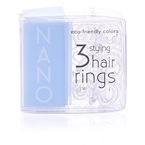 image of INVISIBOBBLE NANO crystal clear hair rings 3 uds