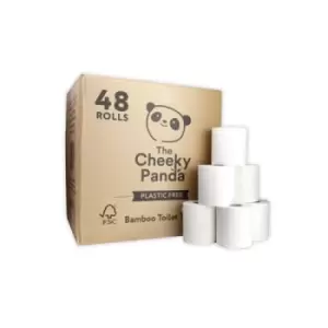 image of Cheeky Panda 3-Ply Toilet Tissue 200 Sheets (Pack of 48) PFTOILT48