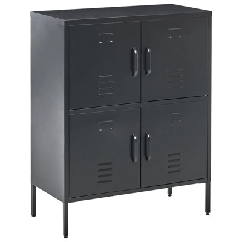 Image of Beliani Storage Unit Holbeck Metal Black