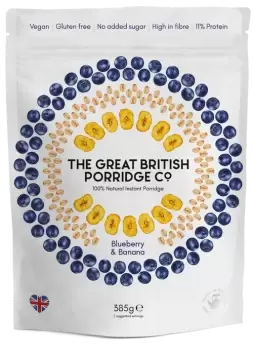 Image of The Great British Porridge Co. Blueberry & Banana Porridge 385g