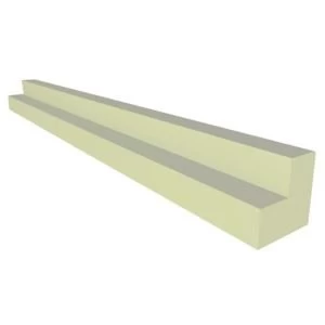 Image of IT Kitchens Gloss Cream Slab Wall corner post H715mm W32mm D32mm