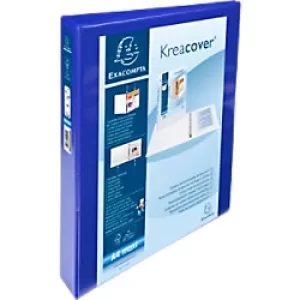 image of Kreacover Ring Binder PP A4+ 4D Rings 30mm, S47mm, A4+, Blue, Pack of 10