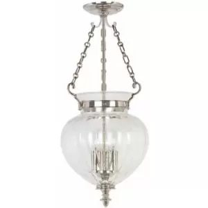 Image of Loops - 3 Bulb Ceiling Pendant Light Fitting Highly Polished Nickel LED E14 60W