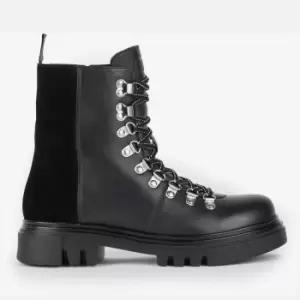 Image of Barbour International Drake Leather and Suede Boots - UK 5