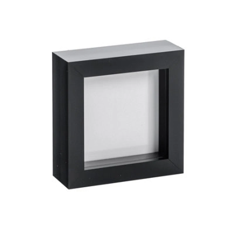 Image of Nicola Spring 4 X 4" Photo Frame - Black - 3D Photo Frame Picture Frame Box Portrait Display Case (12.5 X 12.5Cm)