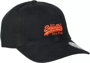 image of Superdry Mens Orange Label Cap - Black