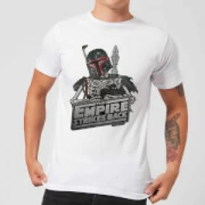 Image of Star Wars Boba Fett Skeleton Mens T-Shirt - White - 3XL