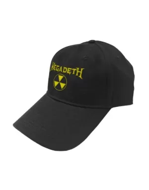 Image of Megadeth - Hazard Logo Unisex Baseball Cap - Black