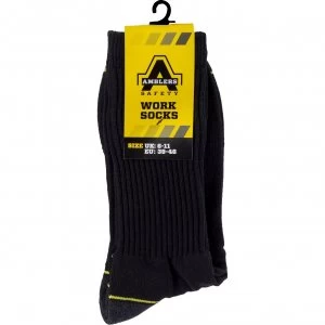 image of Amblers Safety Black Socks 6 - 11