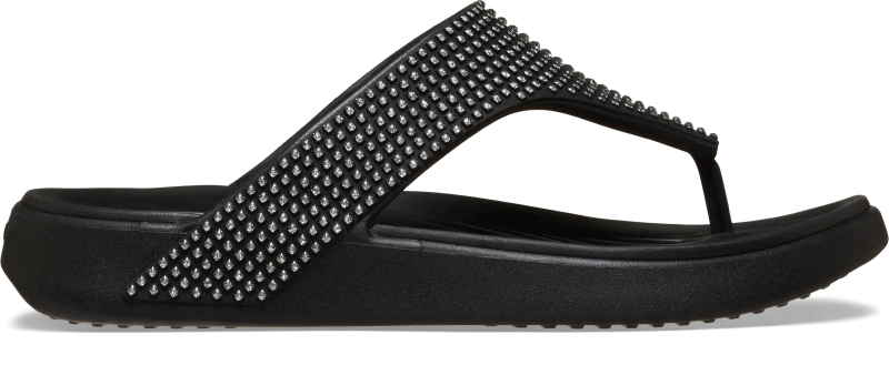 Image of Crocs Women Getaway Gems Triangle Flips Black 8