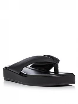 image of Dune London Longisland Flip Flop - Black, Size 6, Women