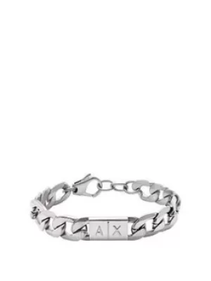 Image of Armani Exchange Curb Logo Bracelet