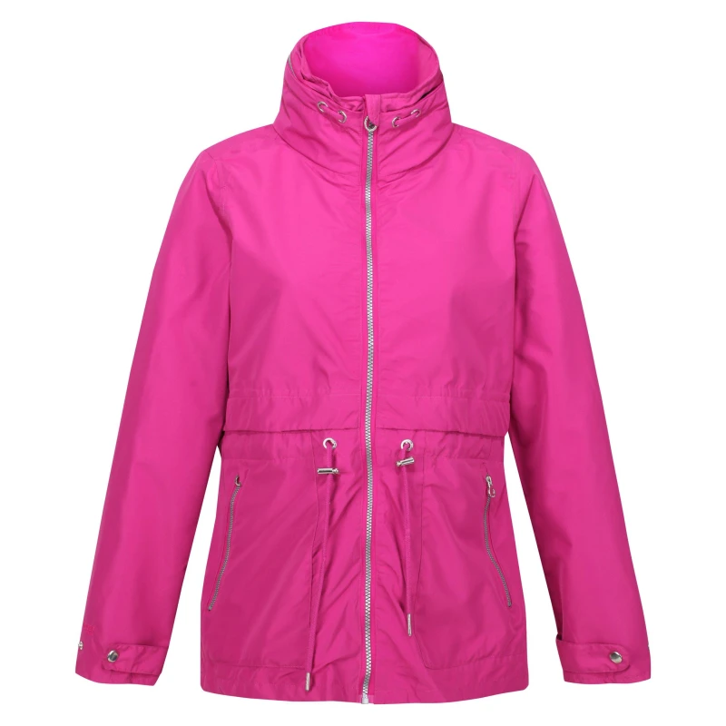 Image of Regatta Womens Nadira Waterproof Long Sleeve Jacket Fuchsia female 8 (XS)