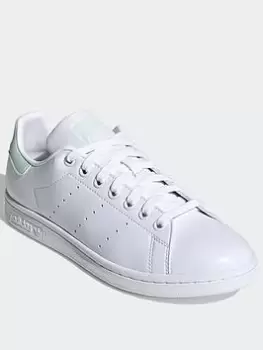 Image of adidas Originals Stan Smith Shoes, White/Green/Black, Size 3.5, Women