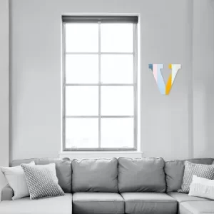 Image of Alphabet V Multicolor Decorative Wooden Wall Accessory