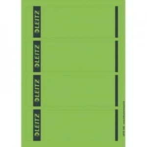 image of Leitz Lever arch file labels 16852055 61.5 x 192mm Paper Green Permanent 100 pcs