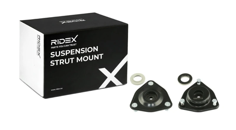 Image of RIDEX 1180S1075 Top strut mount Front Axle, with rolling bearing Suspension Strut Support Bearing (1180)
