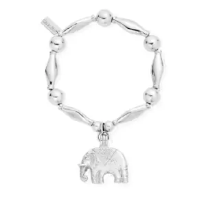 image of ChloBo Silver Chunky Elephant Bracelet