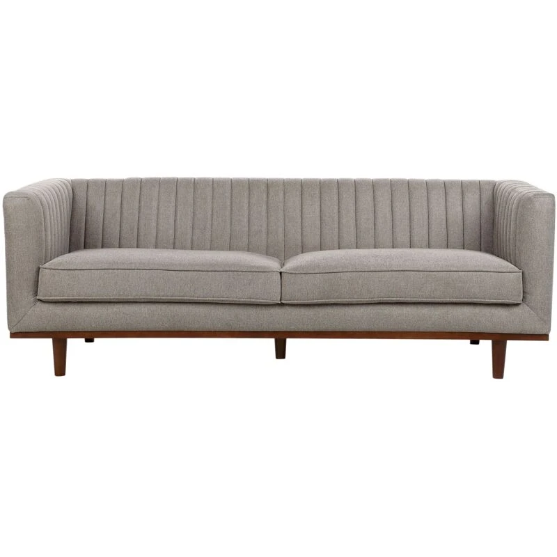 Image of Beliani Sofa 3 Seater Skaule Fabric Light Brown