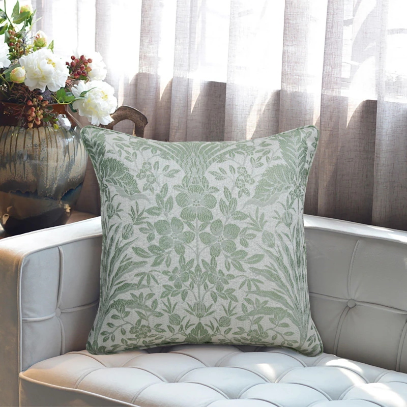 Image of Sundour Keswick Floral Pencil Pleat Curtains - Green Green Cover Only