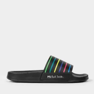 Image of Paul Smith Nyro Stripe Rubber Sliders - UK 11