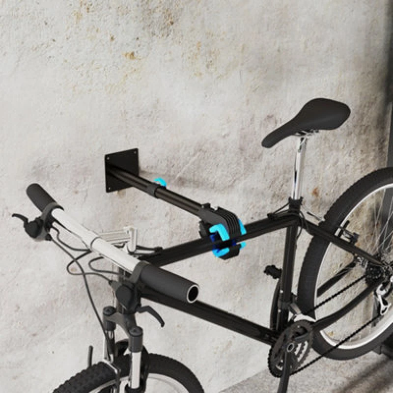 Image of HOMCOM Bike Repair Stand, Wall Mount Bike Workstand w/ Adjustable Clamp Black