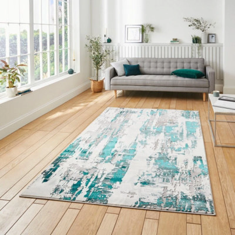 Image of Apollo GR579 Modern Abstract Rug Grey Green