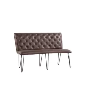 Image of Kettle Interiors Studded Back 1.4m Bench Brown