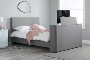 Image of Birlea King Plaza Fabric TV Bed Grey