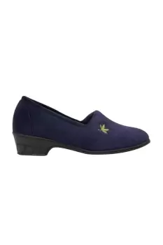 Andover Heeled Motif Leaf Slippers