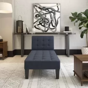 Image of Adalynn Linen Chaise Lounger Blue