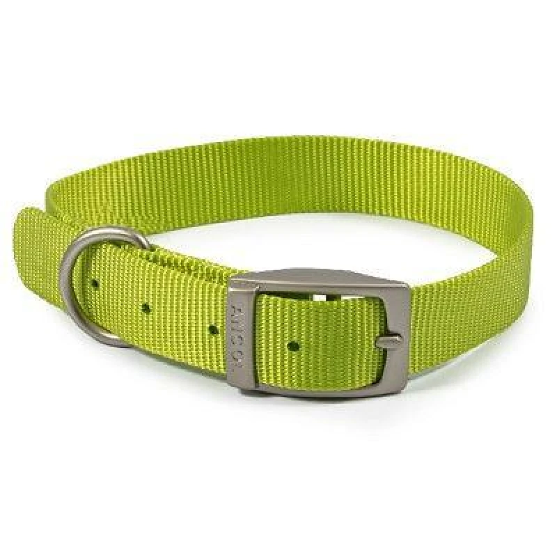 Image of Ancol Viva Weather Proof Lightweight Comfy Buckle Dog Collar Yellow unisex