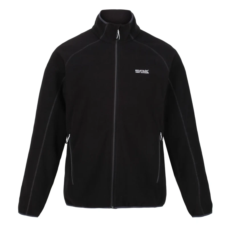 Image of Regatta Regatta Men Hadfield Fleece in Jet Black Size: large Jet Black L Male 5059404500017
