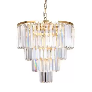 Image of Amedeo Pendant Ceiling Light, Gold, Glass, 5x E14